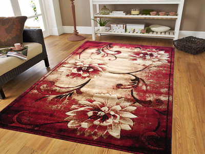 BHADOHICARPETS Multicolor Acrylic Carpet(5 ft,  X 7 ft, Rectangle)
