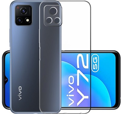 Snazzy Back Cover for vivo Y72 5G(Transparent, Grip Case, Silicon, Pack of: 1)