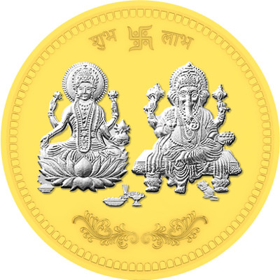 LORDS JEWELS Laxmi Ganesh Ji Silver Coin 10 Grams 10 g Silver Coin