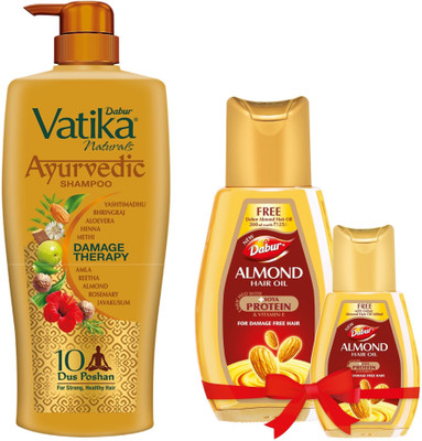 60% OFF on Dabur Almond Hair Oil - 700ml with Vatika Naturals Ayurvedic Shampoo - 640ml(2 Items in the set) 60% OFF on Dabur Almond Hair Oil - 700ml with Vatika Naturals Ayurvedic Shampoo - 640ml(2 Items in the set)