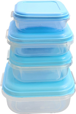 Gift Collection Plastic Utility Container  - 2000 ml, 1000 ml, 800 ml, 400 ml(Pack of 4, Blue)