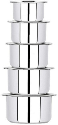 Flipkart SmartBuy Steel Milk Container  - 1500 ml, 1250 ml, 850 ml, 550 ml, 425 ml(Pack of 10, Silver)