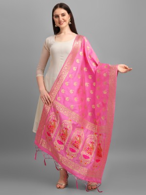 RISHVA Art Silk Woven Women Dupatta