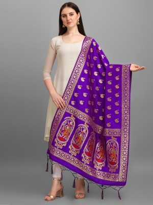 RISHVA Art Silk Woven Women Dupatta