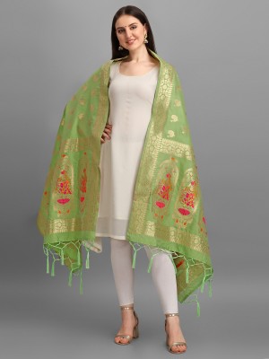 RAJVILASH Pure Silk Woven Women Dupatta