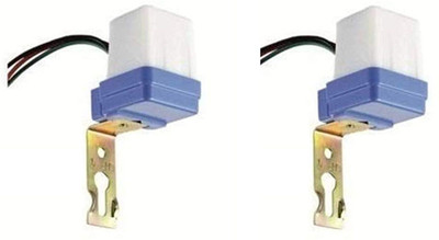 Quick Sense 2pc Combo 220 V Auto Day/Night On & Off Photocell LDR Sensor Switch Water Proof 10 A One Way Electrical Switch(Pack of 2 Number of Switches - 1)