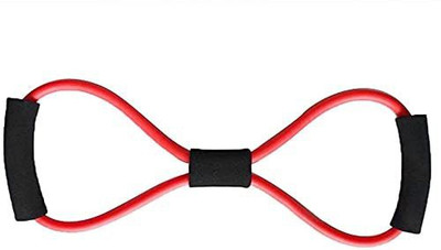 StayWay Resistance 8 Type Muscle Chest Expander Rope Workout Pulling Exerciser Resistance Tube(Red)