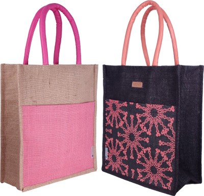 Foonty Women Multicolor Tote(Pack of: 2)