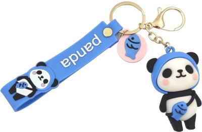 Ajauni Imported Panda Bear Keychain with Loop and Hook Key Chain