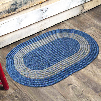 A CUBE LUXURY SOLUTIONS PP (Polypropylene), Microfiber Bathroom Mat(Blue, Medium)