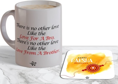 ECFAK There Is No Other Love Like A Brother Printed Ceramic Coffee Mug(325 ml, Pack of 2)