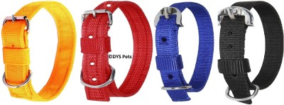 DYS Pets Dog & Cat Everyday Collar(Medium, Yellow, Red, Royal Blue, Black)