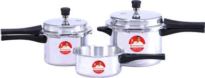 WONDERCHEF 5 L, 3 L, 2 L Outer Lid Pressure Cooker(Aluminium)
