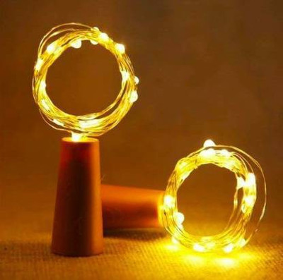 Brightlance 20 LEDs 1.98 m Yellow Steady String Rice Lights(Pack of 2)