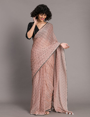 Suta Printed Daily Wear Pure Cotton Saree(Pink)