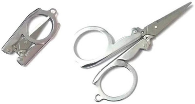 Idha All Purpose, General Cutting Personal Care Foldable Folding Scissor Tools Scissors(Set of 1, Silver)