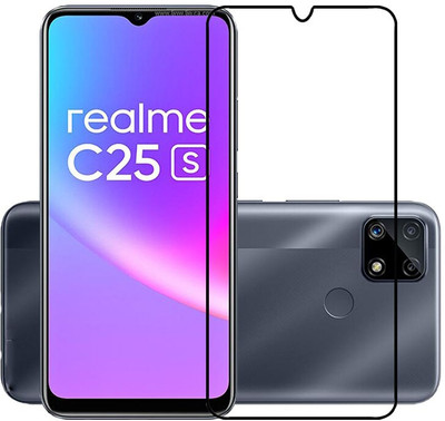 ASMANTIC Edge To Edge Tempered Glass for Realme C25s(Pack of 1)