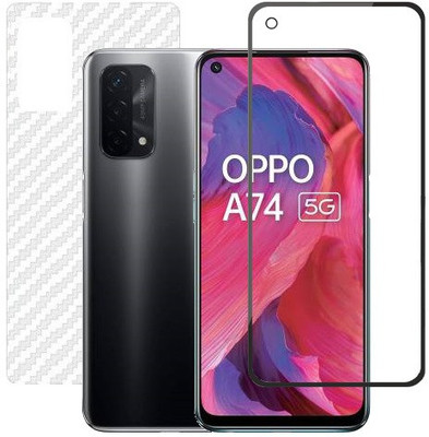HOBBYTRONICS Front and Back Screen Guard for Oppo A74 5G, Oppo A74(Pack of 1)