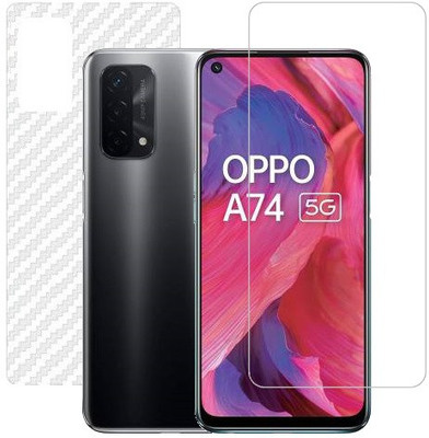 HOBBYTRONICS Front and Back Screen Guard for Oppo A74 5G(Pack of 2)