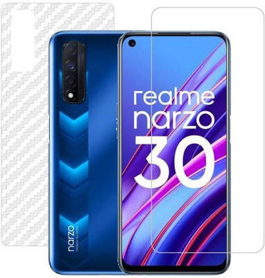 HOBBYTRONICS Front and Back Screen Guard for Realme Narzo 30 (4G)(Pack of 2)