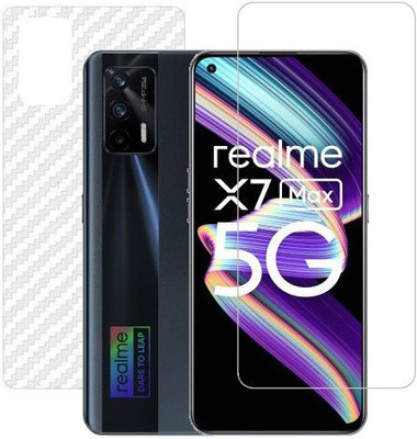 HOBBYTRONICS Front and Back Screen Guard for Realme X7 Max(Pack of 2)