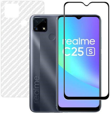 HOBBYTRONICS Front and Back Screen Guard for Realme C25S(Pack of 1)