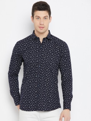 DUKE Men Printed Casual Blue Shirt