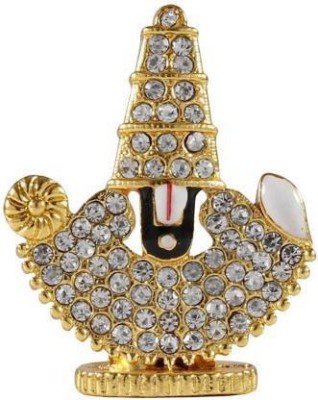 BOOMSTOCK Lord Venkateswara Thirupathi Balaji/ Tirupati Idol God Statue Decorative Showpiece  -  5 cm(Brass, Gold)