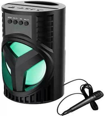 RECTITUDE Pro WS 03 Bluetooth Supporting Portable Speaker with USB,mSD Card,AUX,Built -in FM,LED Lights, TWS Function, Wireless Mic and Remote Control-(Black) 20 W Bluetooth Tower Speaker(Black, Stereo Channel)