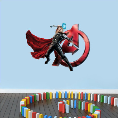 Saiii Designs 45 cm Thor Wall Sticker to add life to your Walls Self Adhesive Sticker(Pack of 1)