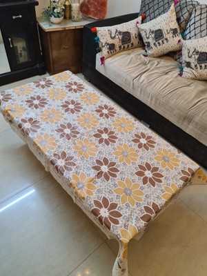 DELHI PVC CORP Floral 4 Seater Table Cover(Multicolor, Vinyl)