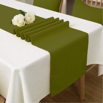 SHIVA1341 Light Green 229 cm Table Runner(Cotton)