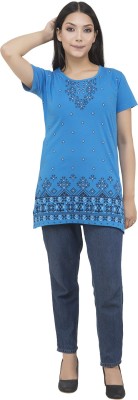 SELECTO Casual Printed Women Blue Top