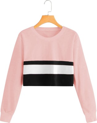 london belly Casual Full Sleeve Striped Women White, Pink, Black Top