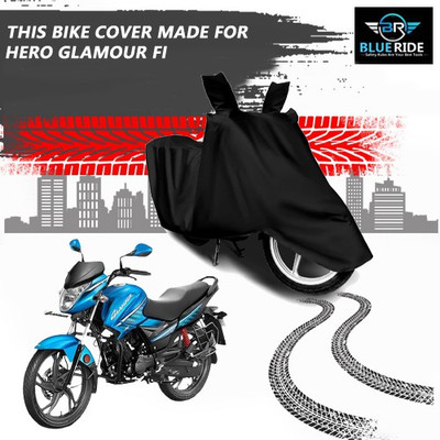 THE REAL ARV Waterproof Two Wheeler Cover for Hero(Glamour FI, Black)