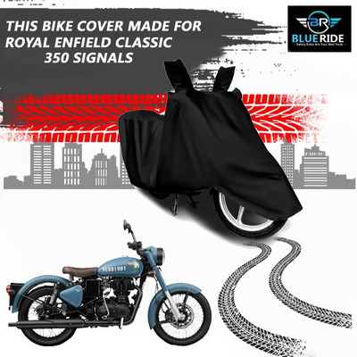 BLOERIDE Two Wheeler Cover for Royal Enfield(Classic 350 Signals, Black)