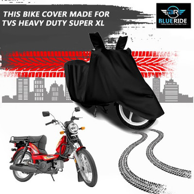 BLOERIDE Two Wheeler Cover for TVS(Heavy Duty Super XL, Black)