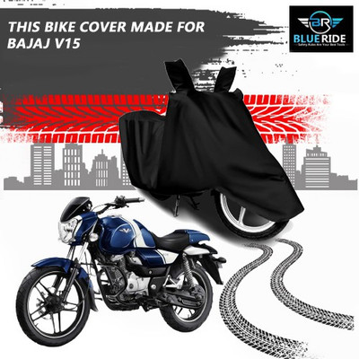 BLOERIDE Two Wheeler Cover for Bajaj(V15, Black)