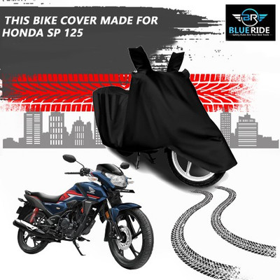 Mdstar Waterproof Two Wheeler Cover for Honda(SP 125, Black)