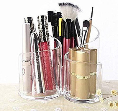 varahry 3 Compartments Acrylic Cosmetic Box(Transparent)