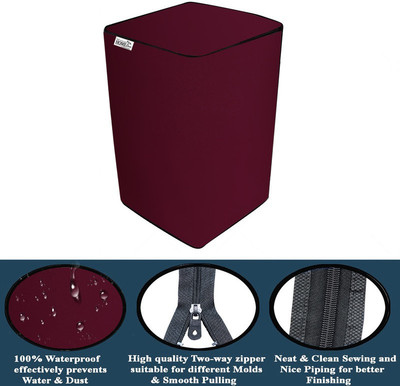 wellhome decor Furnishing Top Loading Washing Machine  Cover(Width: 67 cm, PLAIN RED)