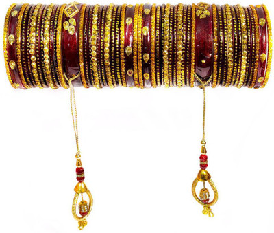 Anshi Creations Glass Bangle Set(Pack of 50)