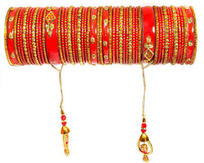 Anshi Creations Glass Bangle Set(Pack of 50)