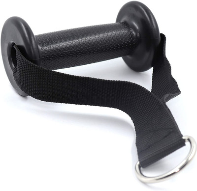 KOBO Heavy Duty Exercise Handle Cable Machine Attachment Grips Fitness Strap (IMPORTED) Multi-training Bar(Black)