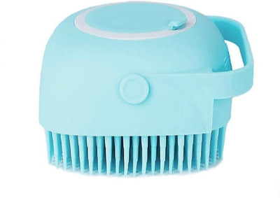 TEDRED Silicon bath scrubber brush for women and men with shampoo dispenser multicolor