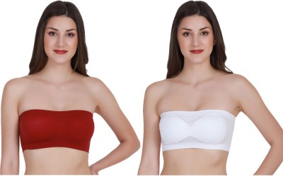 AMOUR SECRET Amour Secret Non Padded Tube Bra Women Bandeau/Tube Non Padded Bra(Maroon)