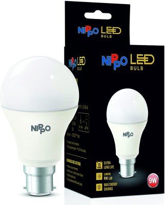 Nippo 9 W Round 2 Pin LED Bulb(White, Steel)