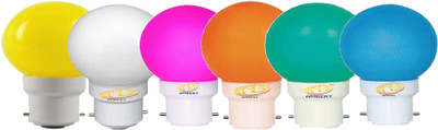 ambert 0.5 W Color Changing Globe B22 LED Bulb(Multicolor, Pack of 6)