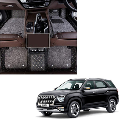Drizon Leatherite 7D Mat For  Hyundai Alcazar(Black)