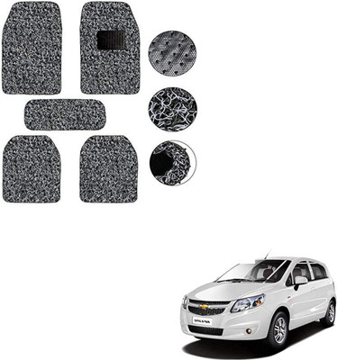 SEMAPHORE Rubber Standard Mat For  Chevrolet UVA(Grey, Black)